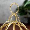 Gold metal candle lantern 25 cm