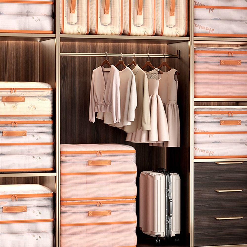 Foldable Quilt Clothes Storage Bag PVC Transparent Storage Bag  for Duvet Blanket Bedding