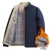 Men's Winter Cotton Jacket: Thickened, Stand Collar, Business Casual, Middle-Aged Dad's Outerwear.