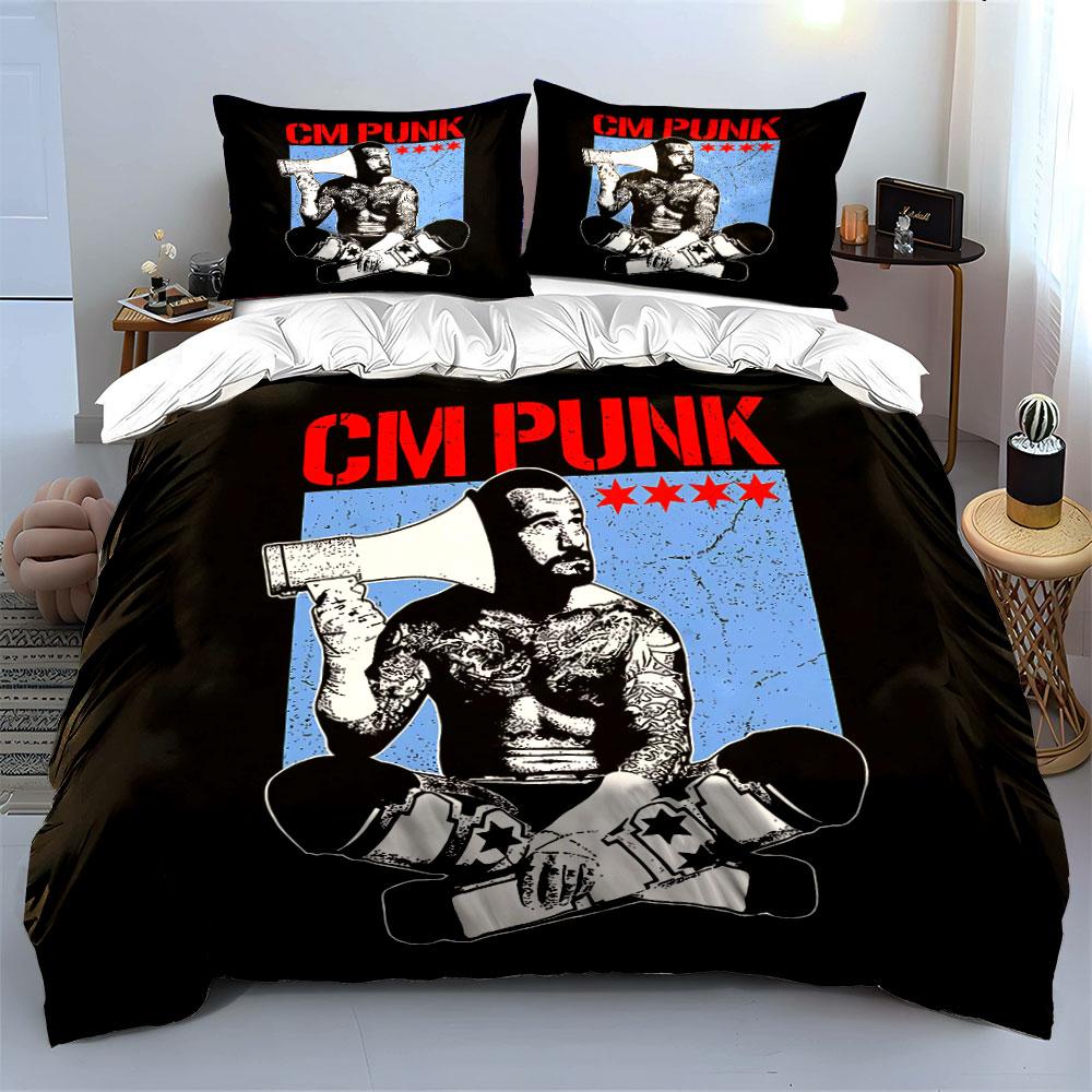 Tattooed Fighter with Megaphone Bedding Duvet Cover Set Duvet Cover Pillowcases (1*Duvet Cover 2*Pillowcases, without duvet insert)