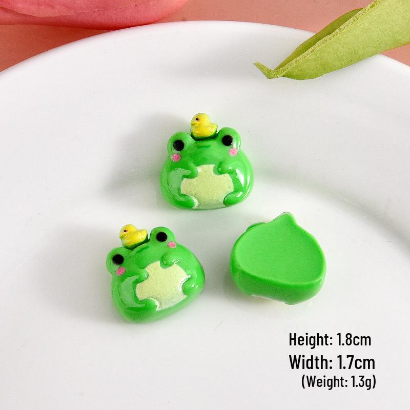 Cute Frog Summer Resin Charms: Cream Glue Accessories for Phone Cases, Refrigerator Magnets, and Crocs