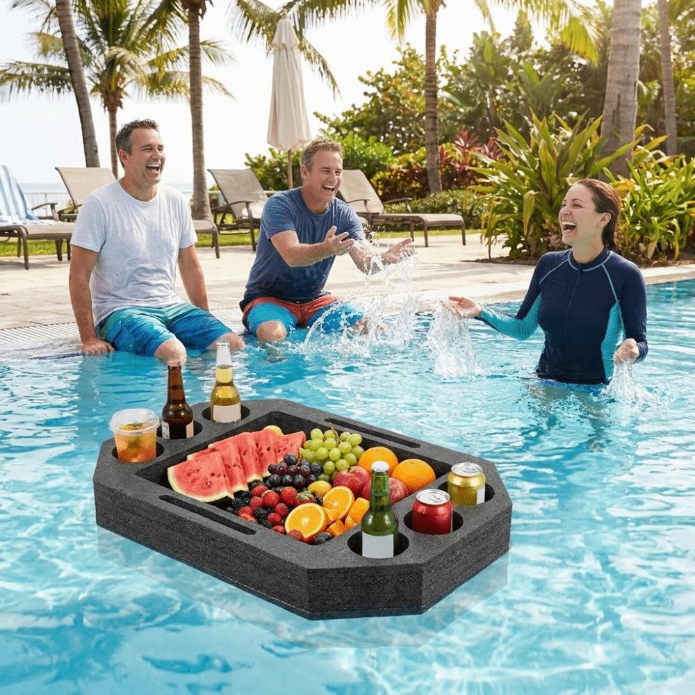 Waterproof Swimming Pool Floating Tray Multi-Hole Pool Drink Float Swimming Pool