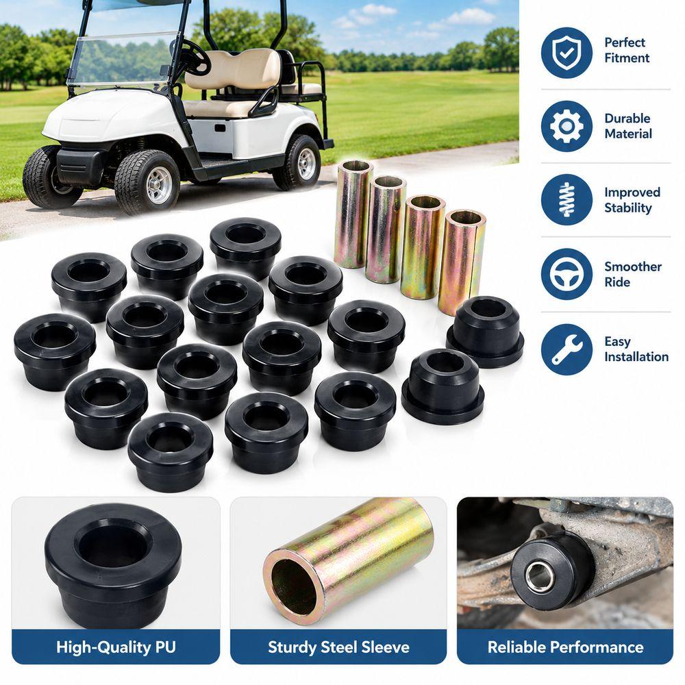 Front Upper Suspension Bushing Sleeve 18 Pcs Bushing Sleeve Kit For Club Car DS