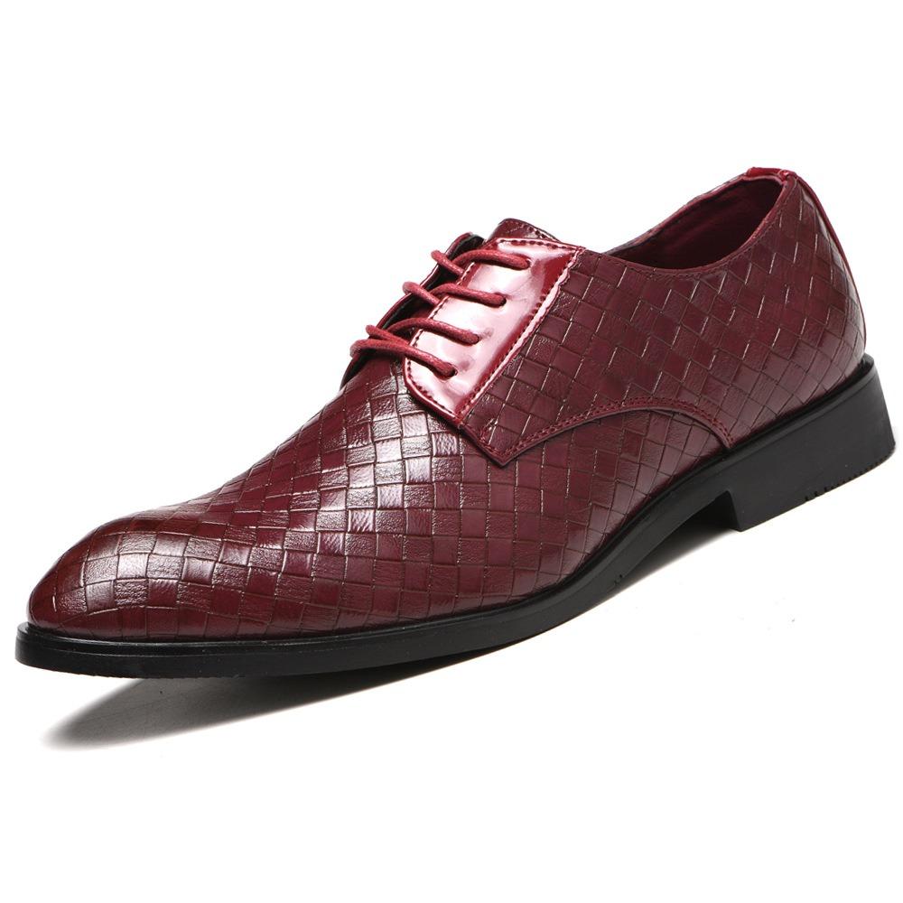 Checkered Leather Shoes Men Big Size Casual Shoes for Men