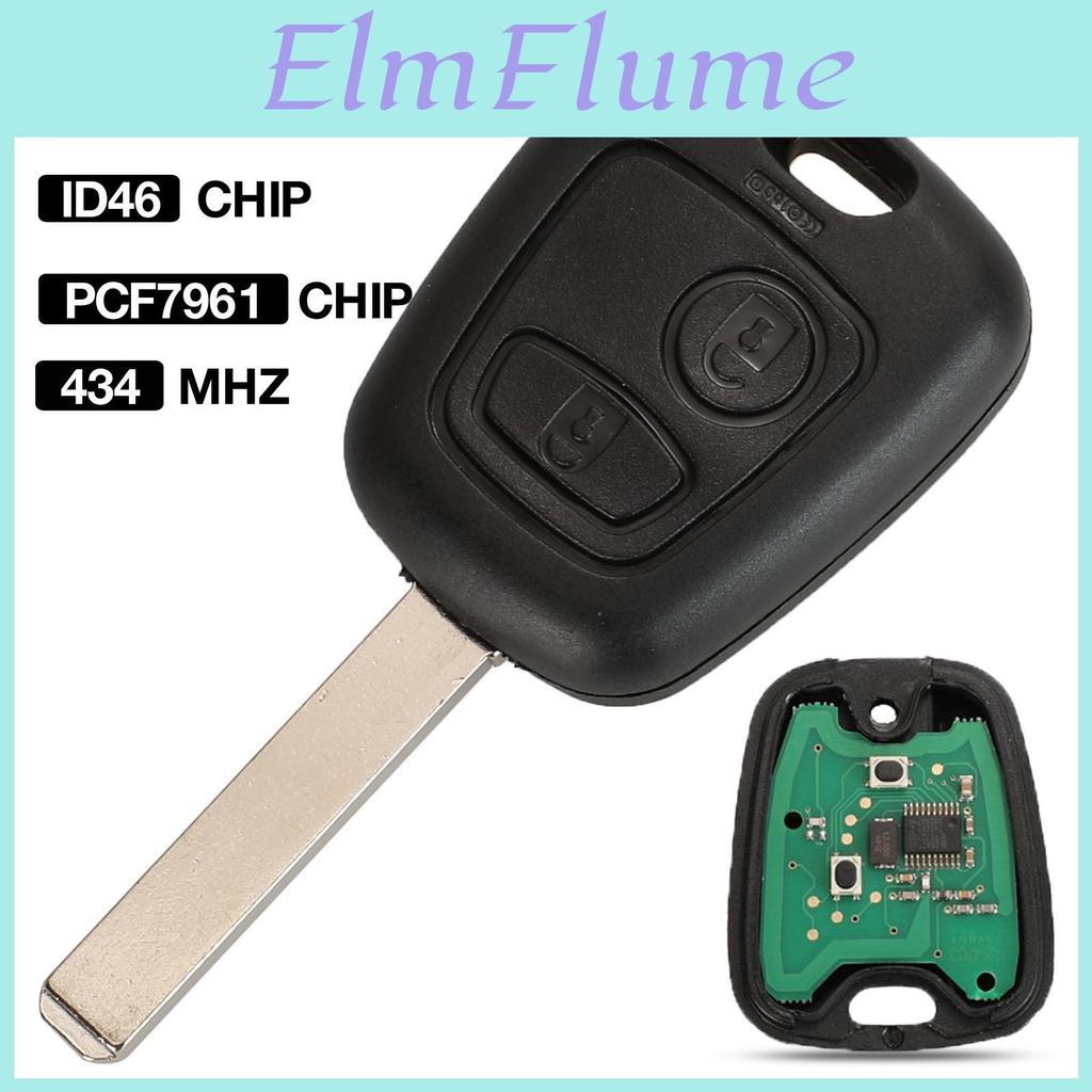 Buttons With 433mhz 2 Jingyuqin Pcf7961 Chip Remote Car Key Control Keyless For Peugeot 307 Citroen C1 C3 Va2 Blade