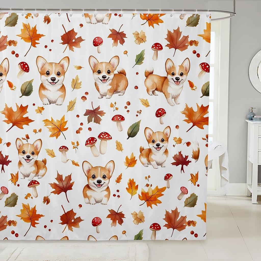 Cat Fabric Shower Curtain for Girls Kids Teen,Colorful Cartoon Animals Bathroom Shower Curtain Sets Cute Pet Shower Curtain