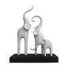 3D-gedruckte Elefantenfamilien-Statue Figur, Mama Papa und Tierbaby Kunstskulptur, Elefantendekorationen für Wohnzimmer Bücherregal Schrank Schreibtisch Tisch