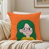 PPop ManS Cushion Cover Linen Pillowcase Soft  for Sofa Bed Home Room Decor