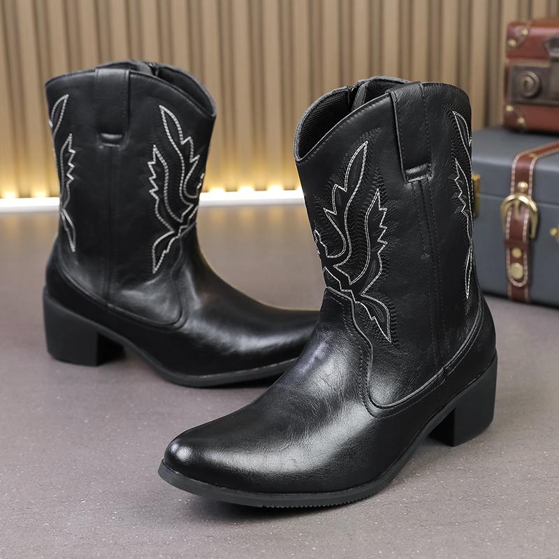 Fashion Leather casual Boots men loafers Luxury Design Slip on male dress Boots leisure style big size good Wear-resistant sole