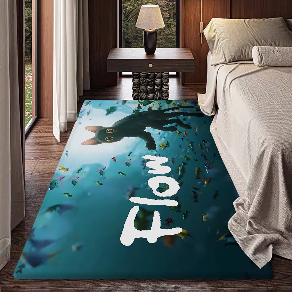 

Movie F-Flow Cat Door Mat Washable Non-Slip Living Room Sofa Chairs Area Mat Kitchen Bedside Area Rugs 40x60cm