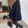 European & American Women's Fashion Casual Long Sleeve Denim Shirt Dress 2025