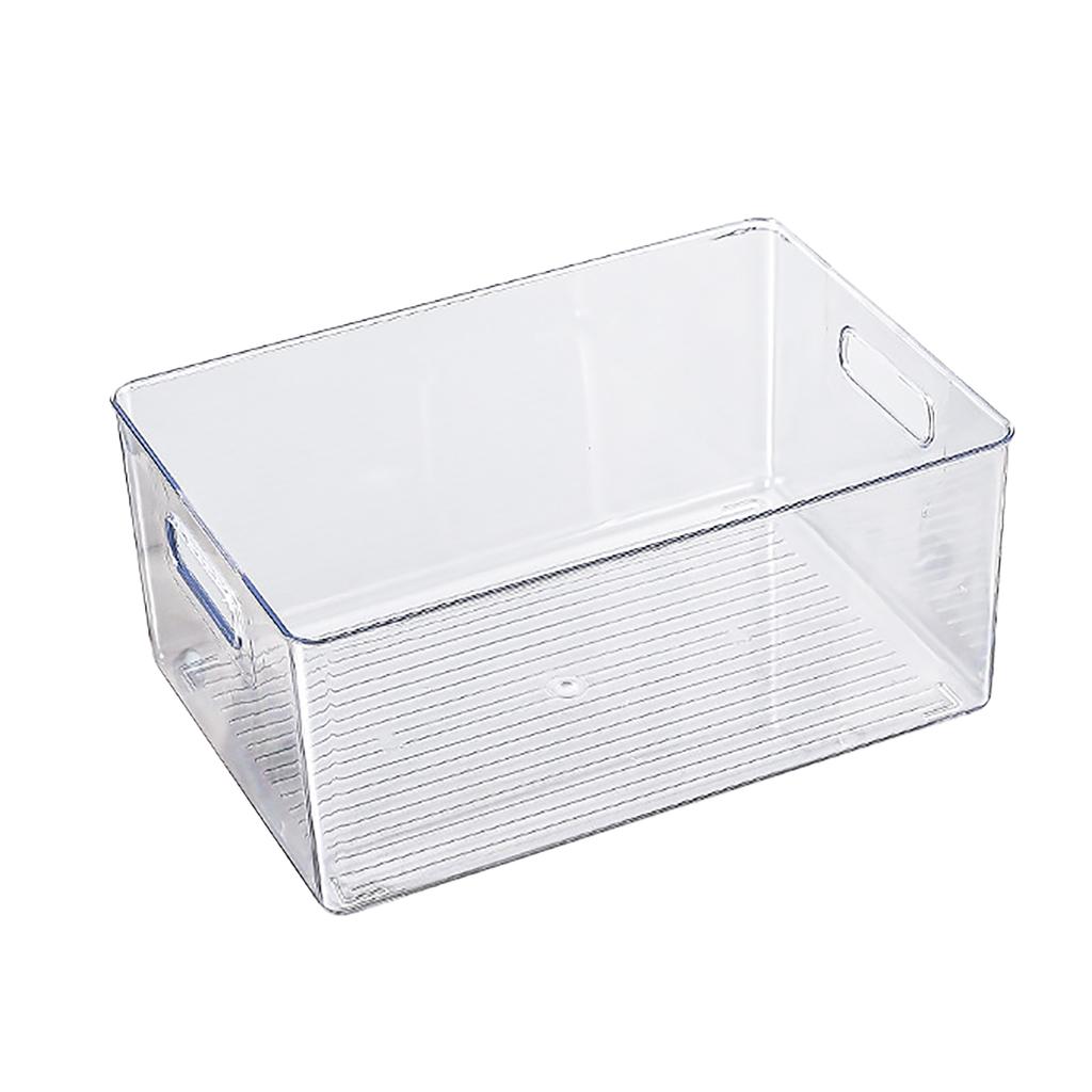 Book Storage Container Transparent Versatile Book Storage Organizer Container Bin with Handle for