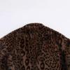 2024 Autumn Women's European & American Style Leopard Print Faux Leather & Fur Jacket