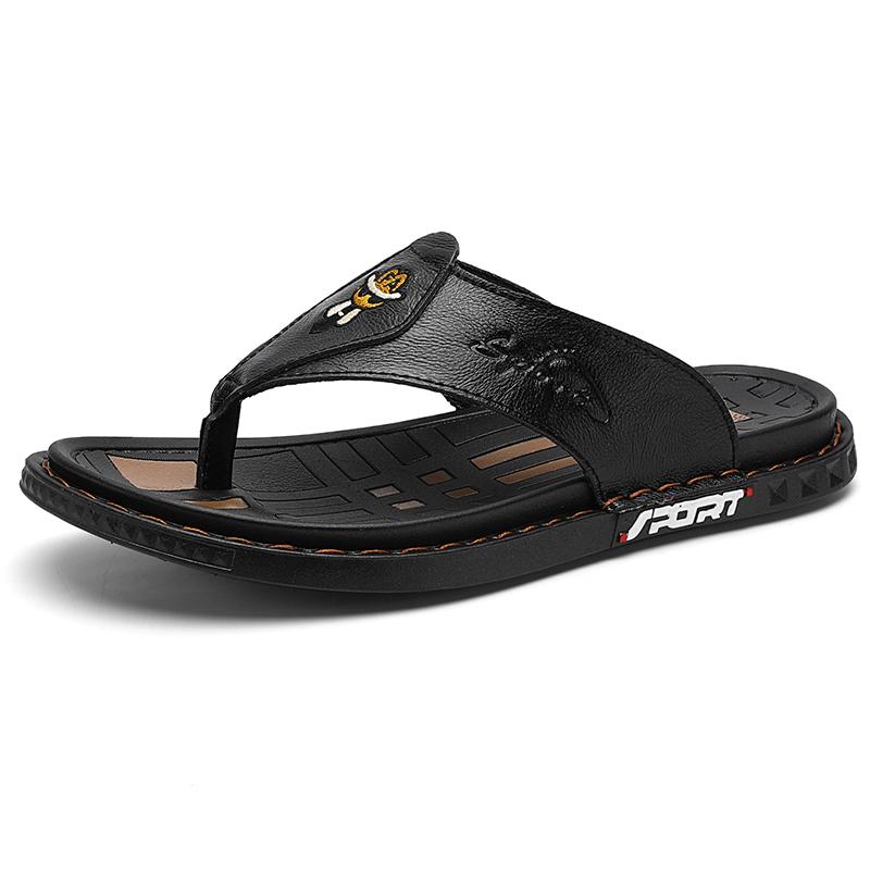 

38-45 Новая летняя обувь для мужчин Шлепанцы Вьетнамки Люксовый дизайнерский Tênis Masculino Пляжная обувь для мальчика Домашние тапочки Повседневные 45 чёрный