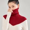 Women Wool Knitted Neckchief Winter Irregular Design Turtleneck Ring Scarf Warm Cashmere Short Wrap Fashion Fake Collar