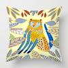 Geometric Animal Print Pillow Cover - Printed Machine Washable Cushion Case For Modern Home & Sofa Decor