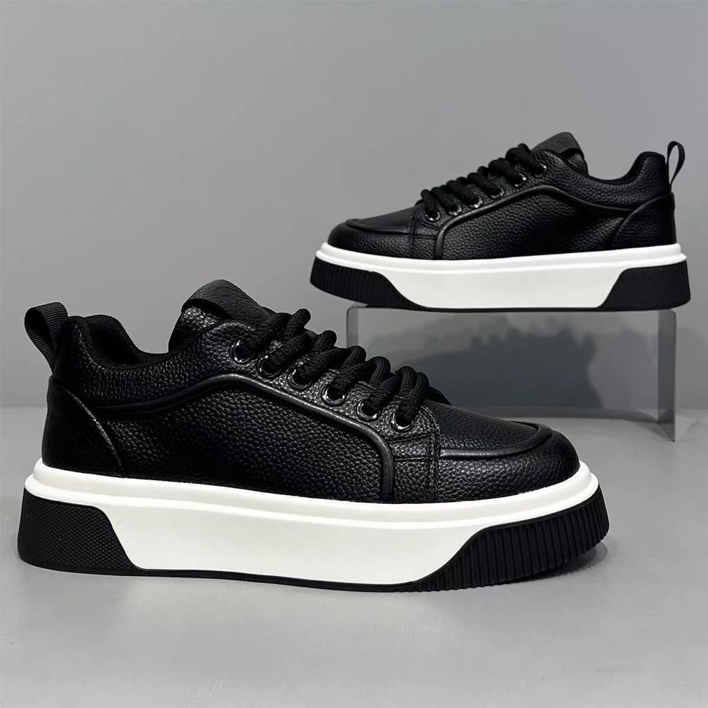 Herren Casual Skate Schuhe Flache Sohle, Dicke Sohle Bequem für Alle Jahreszeiten Modisch und Entspannt Weiche Sohle Minimalistischer Stil