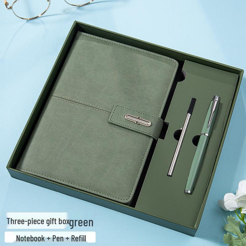 A5 PU Leather Magnetic Buckle Business Notebook Gift Set
