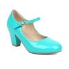 Damen Mary Jane High Heels 9 Farben Lackleder Runde Spitze Pumps Party Büro Hochzeit Schuhe Übergröße 34-48