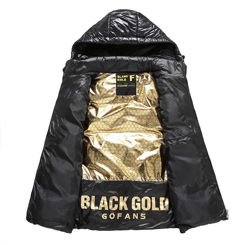 Black Gold Unisex 2023 Korean-Style Loose Down Vest Jacket - Trendy and Casual