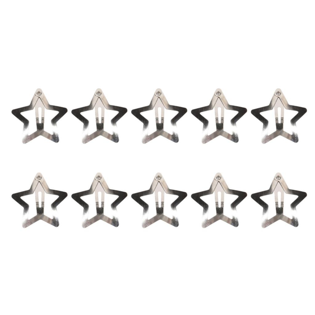 Colorful Kawaii Star Barrettes Sweet Girls BB Solid Star Hairclips Metal Snap Clip Headdress Hair Jewelry Gifts