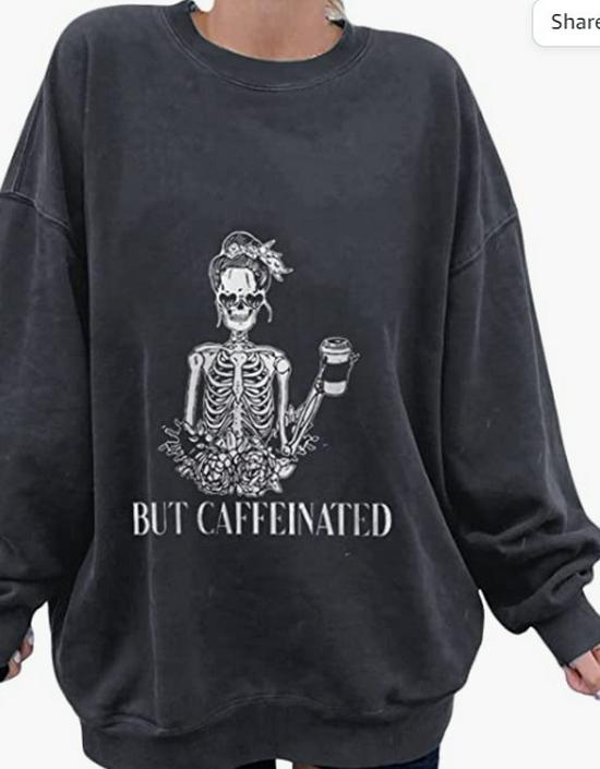 Halloween Printed Round Neck Long Sleeve Hoodie