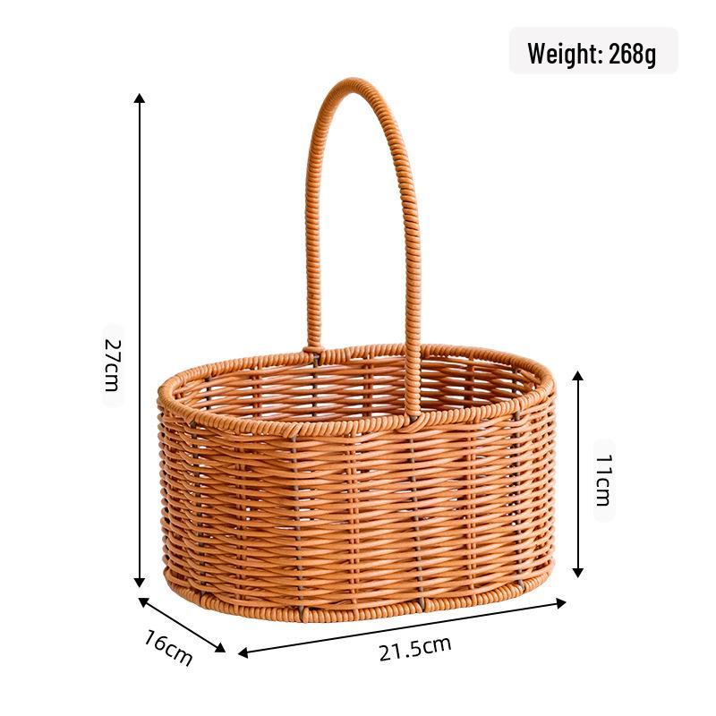 Handwoven Rattan Floral Basket - Ideal for Flowers, Fruit, Snacks, & Gifts