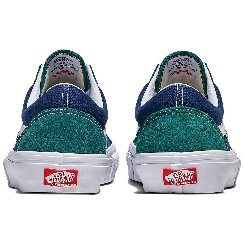 New Vans Old Skool Anti Slip Wear Resistant Low Top Skateboard Shoes Unisex Blue Green VN0A2Z3224O