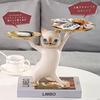 Moin Figure Ornament Cat Accessory Holder Dimensions 36cm Width 25cm Height 17cm Depth Interior Miscellaneous Items Small Plate Item Cute White Gold