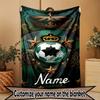 Custom Name Personalized Club Santos Laguna Print Blanket, Home Decor, Bedroom, Sofa, Camping, Couch, Gifts for Birthday Christmas