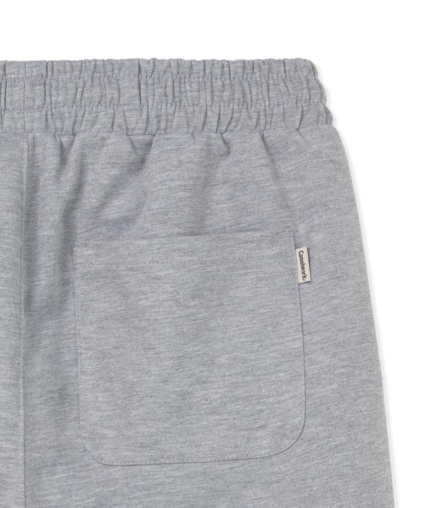 CAMEL WORK One-Tuck Wide Sweatpants (Gray)