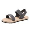 Sandals Women's 2025 Spring New Flat-soled Student Roman Shoes Beach Sandals Soft-soled One-word Large-size Women's Shoes
