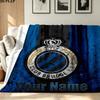 1PC Club Brugge KV Custom Name Patterned Flannel Blanket Suitable For All Seasons for Home Decor Warmth and Comfort Gifts Holiday Present