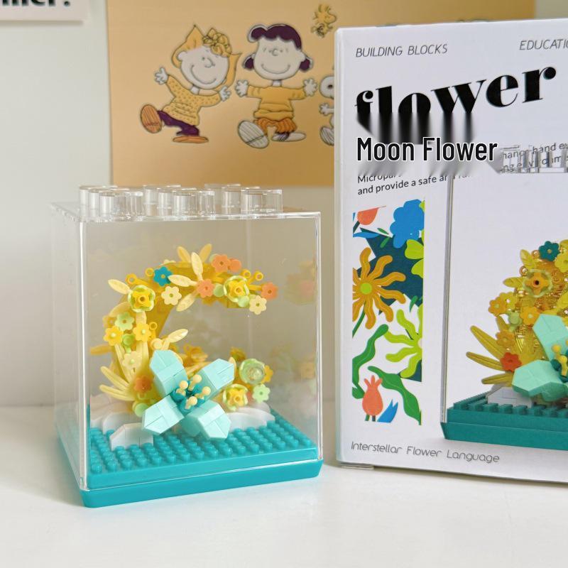 Secret Garden Flower Building Blocks: Rose & Carnation Potted Plant Toy - Perfect for Children's Play and Teacher's Day Gifts