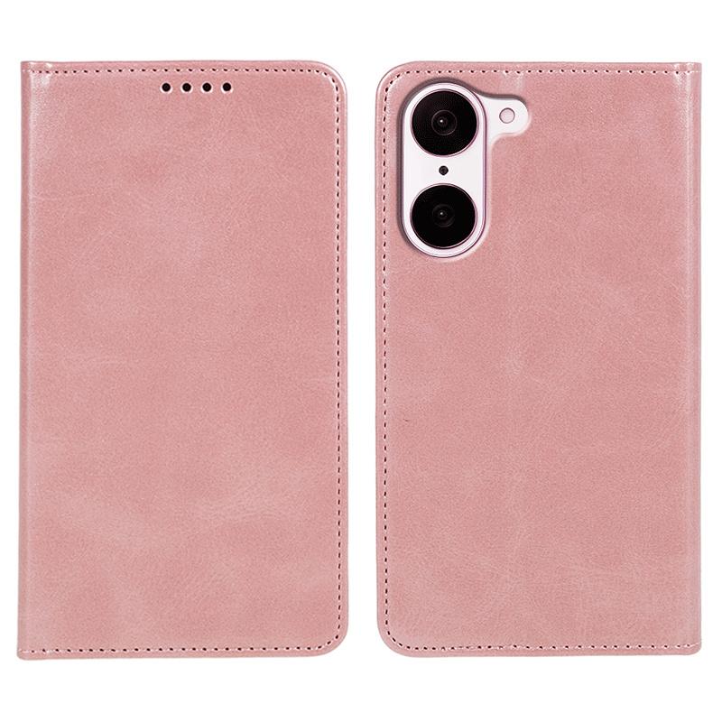 Pro OnePlus Nord CE5 5G Pouzdro Silné Magnetické PU Kůže Kryt na Telefon Textura Telete