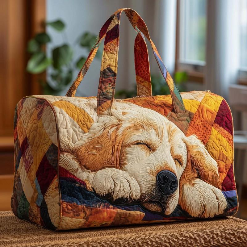 3D Dog Quilted Padded Travel Bag Fashion Print Yoga Tote Women