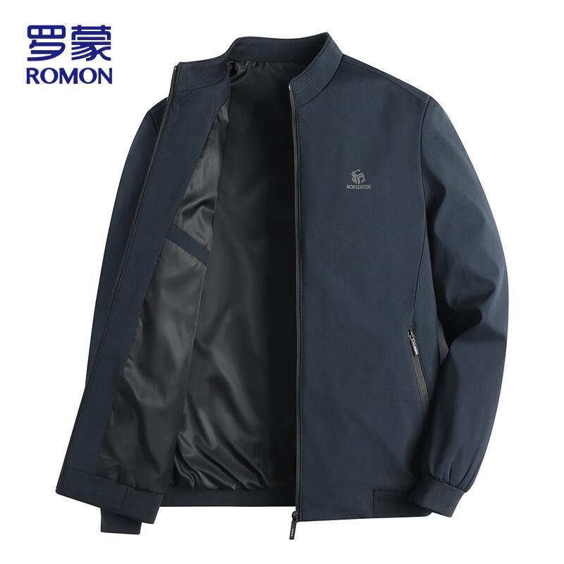 ROMON Men's Business Casual Stand-Collar Jacket