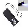Jewelers Loupe Magnifier with LED Light UV Acrylic Lens Portable 30X 60X Pull Type Jewelry Eye Loop