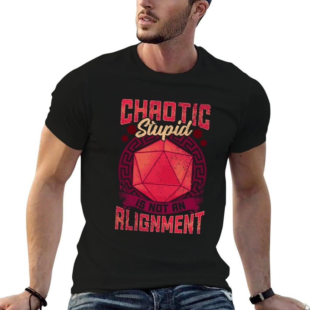 Chaotic Stupid Is Not An Alignment TShirt cotton t shirts high quality t shirts cotton 100 TShirt