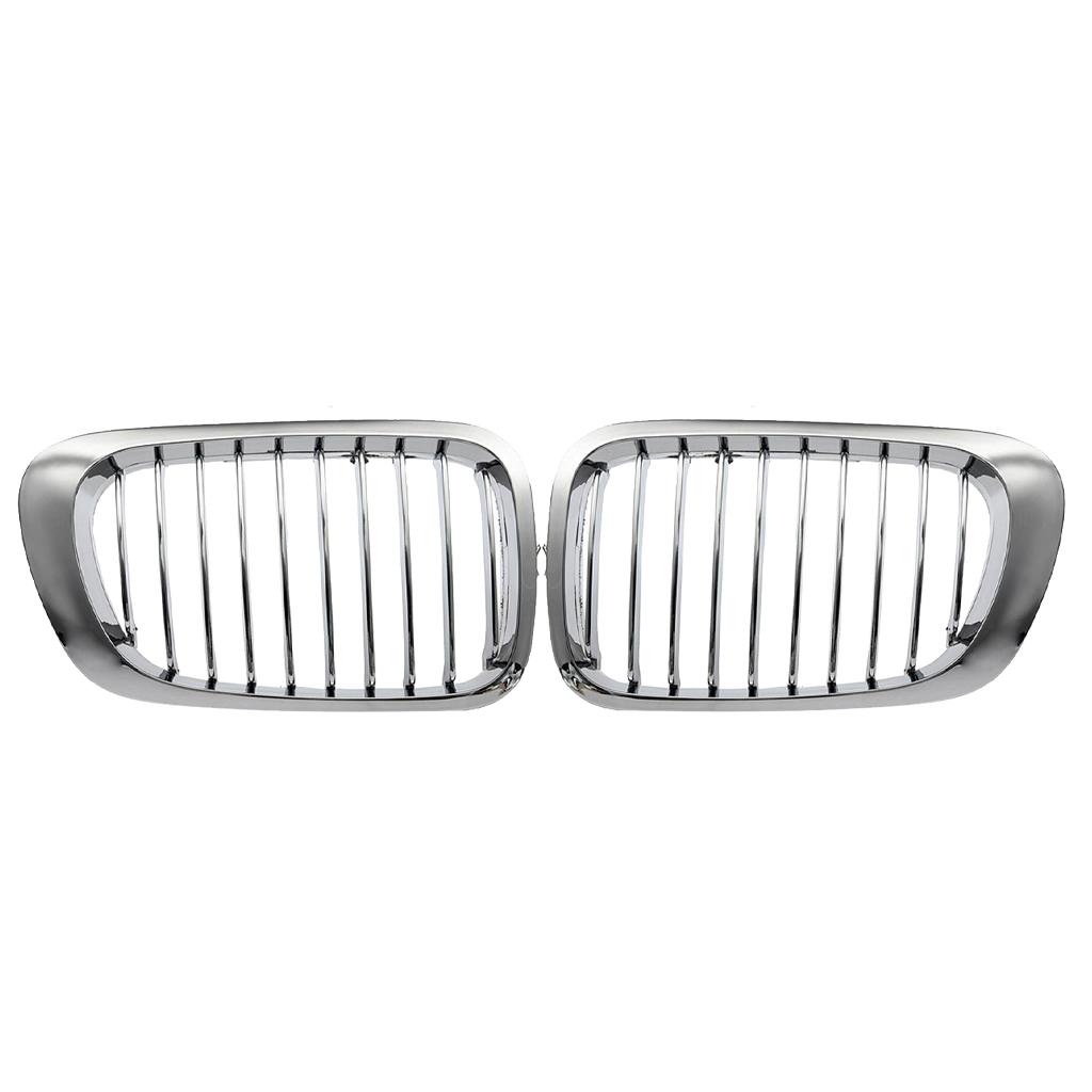 2 Pieces Chrome Front Kidney Grille For E46 M3 2DR 99-06