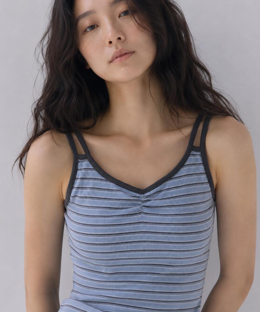 Sayu Fade Stripe Sleeveless Dusty Blue