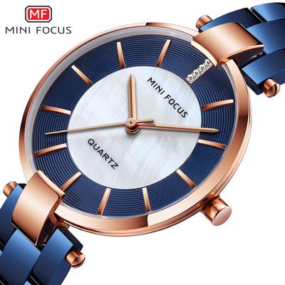 Top Luxury With Box MINI FOCUS Fashion Steel Female Watch Waterproof Women Quartz Watches