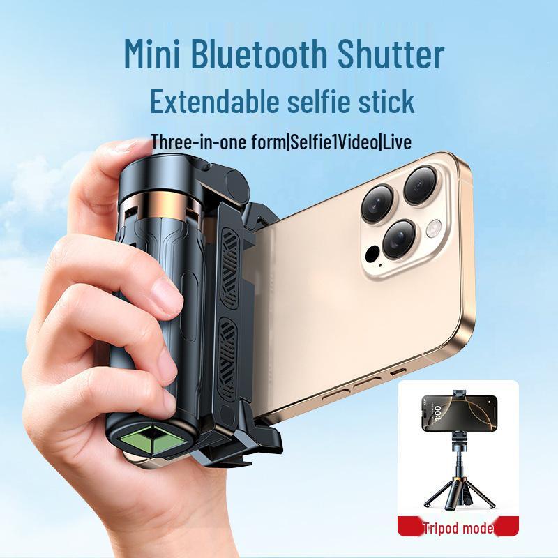 Portable 1-Meter Selfie Stick with Bluetooth, Fill Light, Multi-Purpose Tripod, and Phone Holder for Photography and Live Streaming