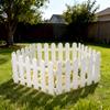 5Pcs Garden Plastic Fence White Picket Decorative Edgings Outdoor Lawn Protective Fence Patio Garden Supplies Landscape