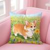 CUTE Golden Retriever Cushion Cover Pillow Case Soft Friendly Fabric  Concealed Zipper