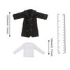 1/12 Male Action Figure Clothes Overcoat Costume Miniature with Long Sleeve Backing Shirt