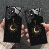 Sun Moon Mobile Cell Phone Case for Samsung Galaxy A56 55 54 53 52 51 36 35 34 23 16 15 5G Glass Colorful Cover Pretty Luxury