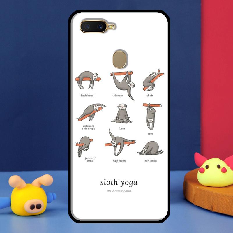 Sloth Cute Animal Case For Oppo A98 A78 A58 A15 A16 A17 A5 A9 A91 A52 A72 A76 A96 A74 A94 A54 S A57 A77 Cover
