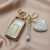 Key Fob Cover With Diamond Keychain For Lexus Car Key Shell Compatible With Lexus RX ES GS LS NX RS GX LX RC LC Smart Remote Key Protector For Women