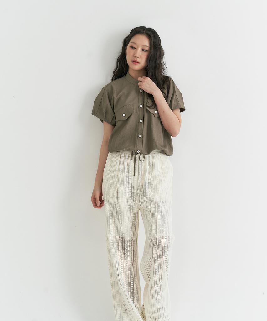 Peulleio Wide Fit Lace Pants _ Ivory